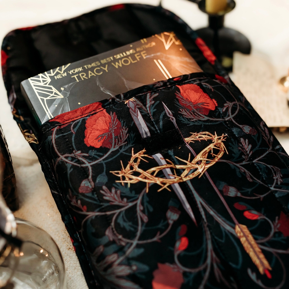 Floral Black and Red Crossbody Bag - Picture 2 of 4